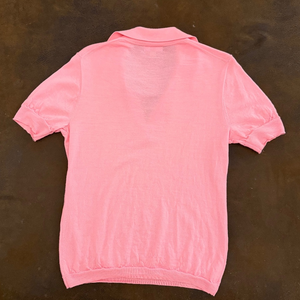 J Crew Short Sleeve Sweater Polo in Merino Wool Size L - Picture 3 of 6